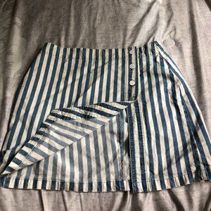 Forever 21 Blue and White Stripped Skirt